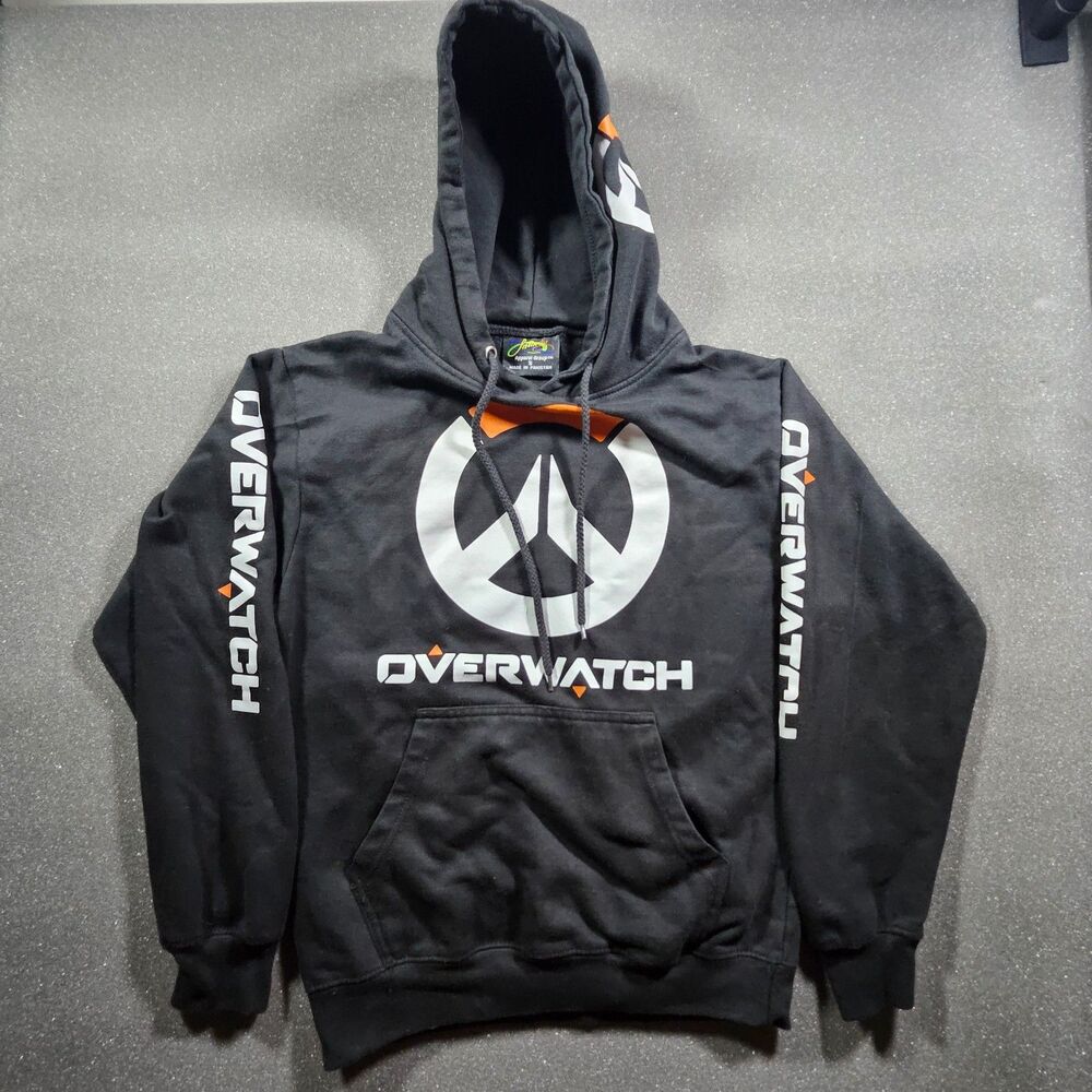 Overwatch Logo Black Hoodie Size Small Gamer Blizzard Apparel